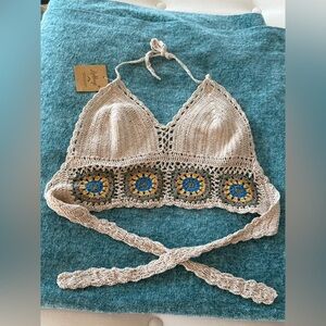 NWT Lakhays Handmade Crochet Crop Top